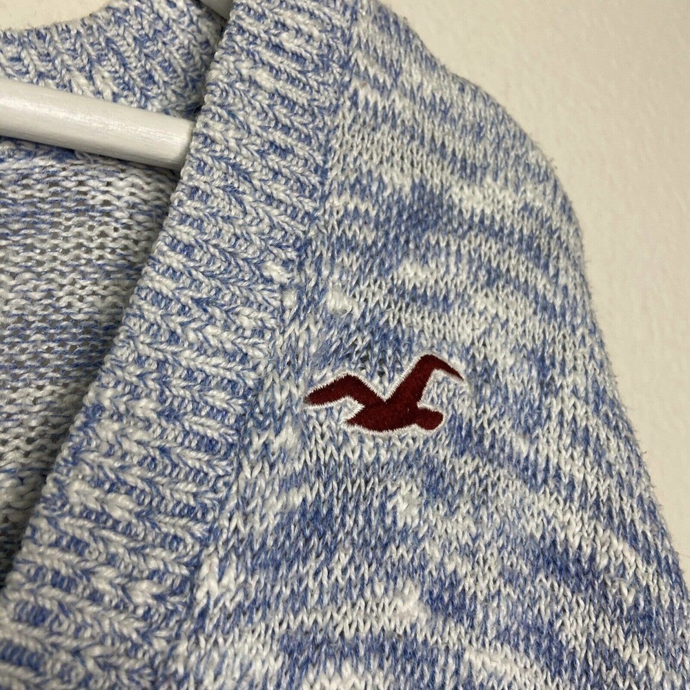 Hollister Blue Space Dyed Button Pocketed Cardigan Sweater Sz XS - Picture 3 of 7